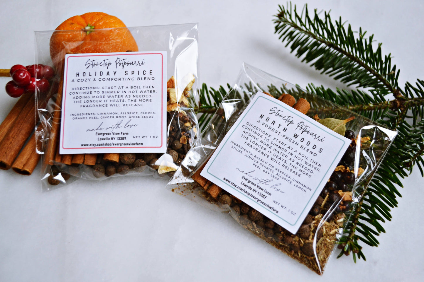 Evergreen View Farm - Simmer Pot Stovetop Spice Christmas Holiday Fall Winter