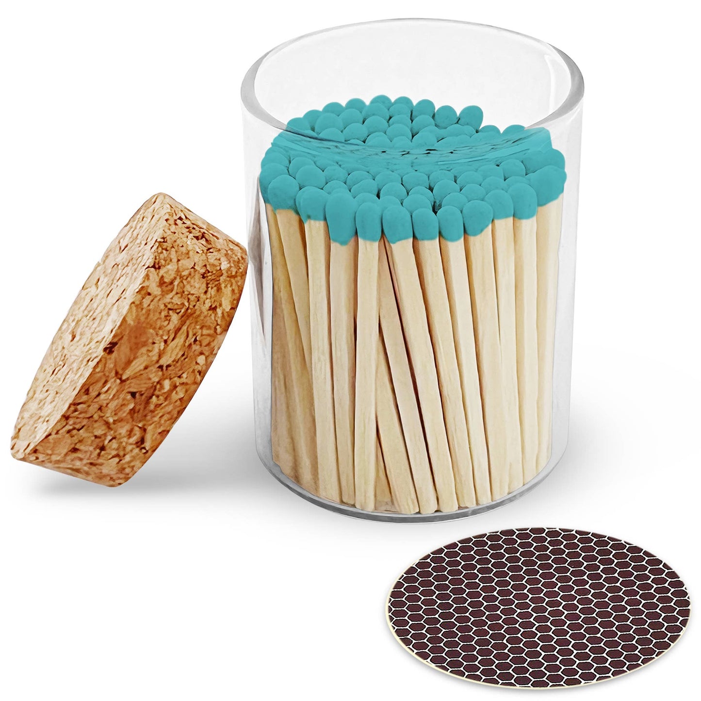 Thankful Greetings - 2" Matches in Cork Top Jar - Colors of Your Choice
