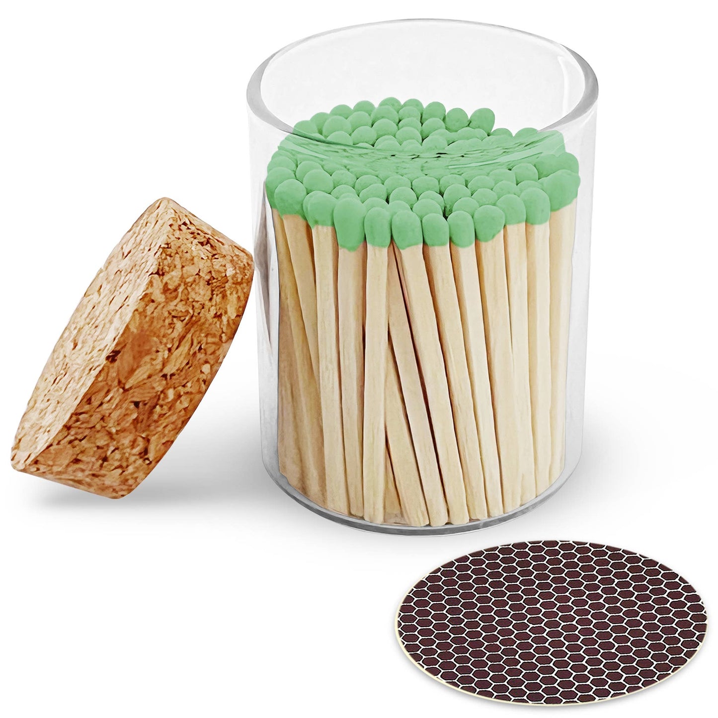 Thankful Greetings - 2" Matches in Cork Top Jar - Colors of Your Choice