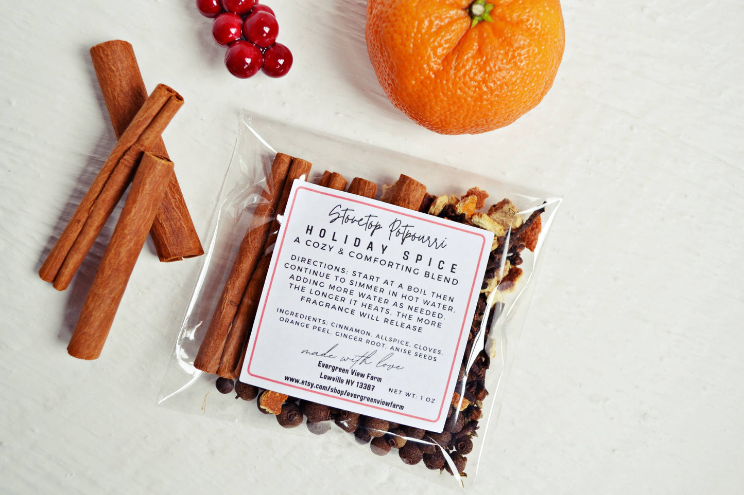 Evergreen View Farm - Simmer Pot Stovetop Spice Christmas Holiday Fall Winter