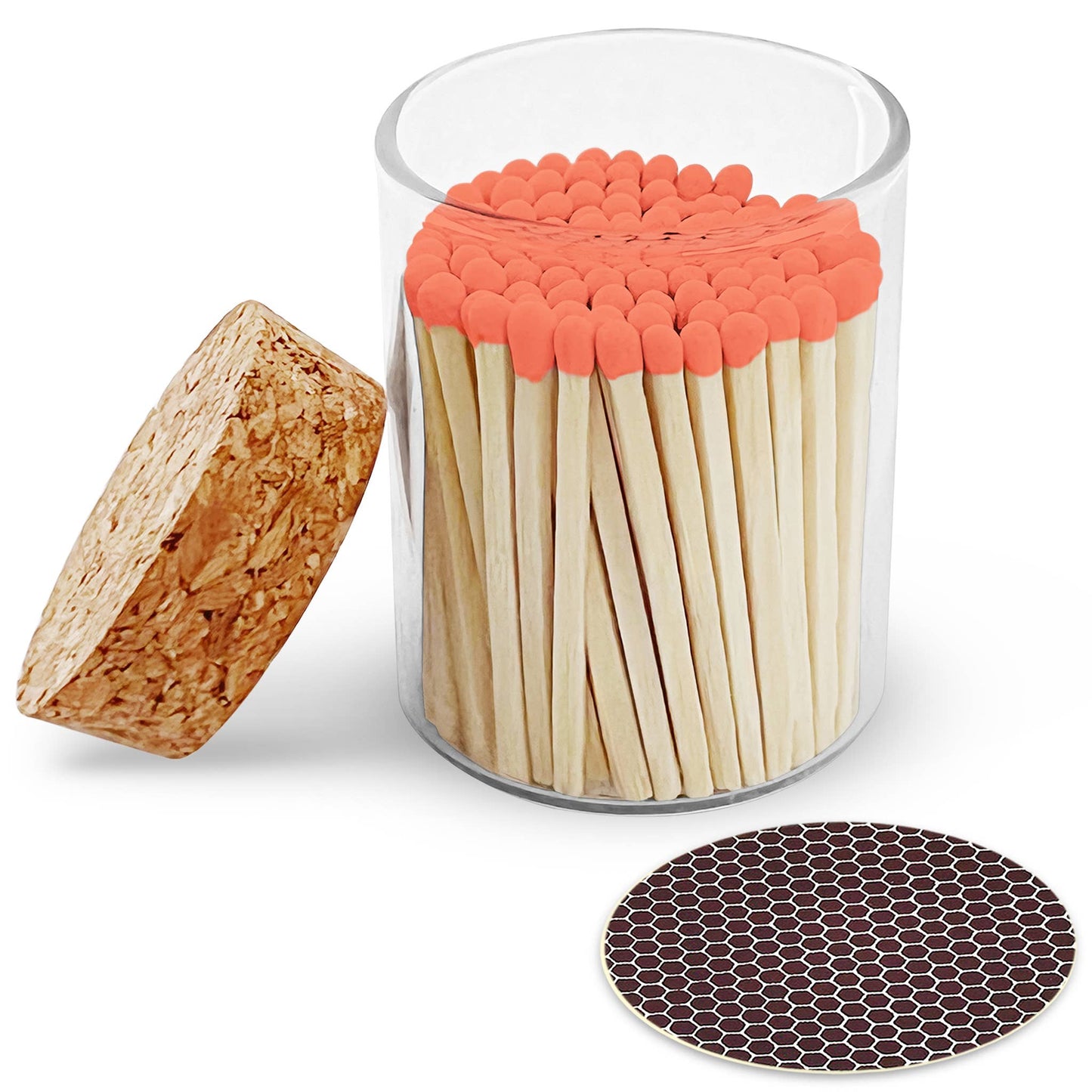 Thankful Greetings - 2" Matches in Cork Top Jar - Colors of Your Choice
