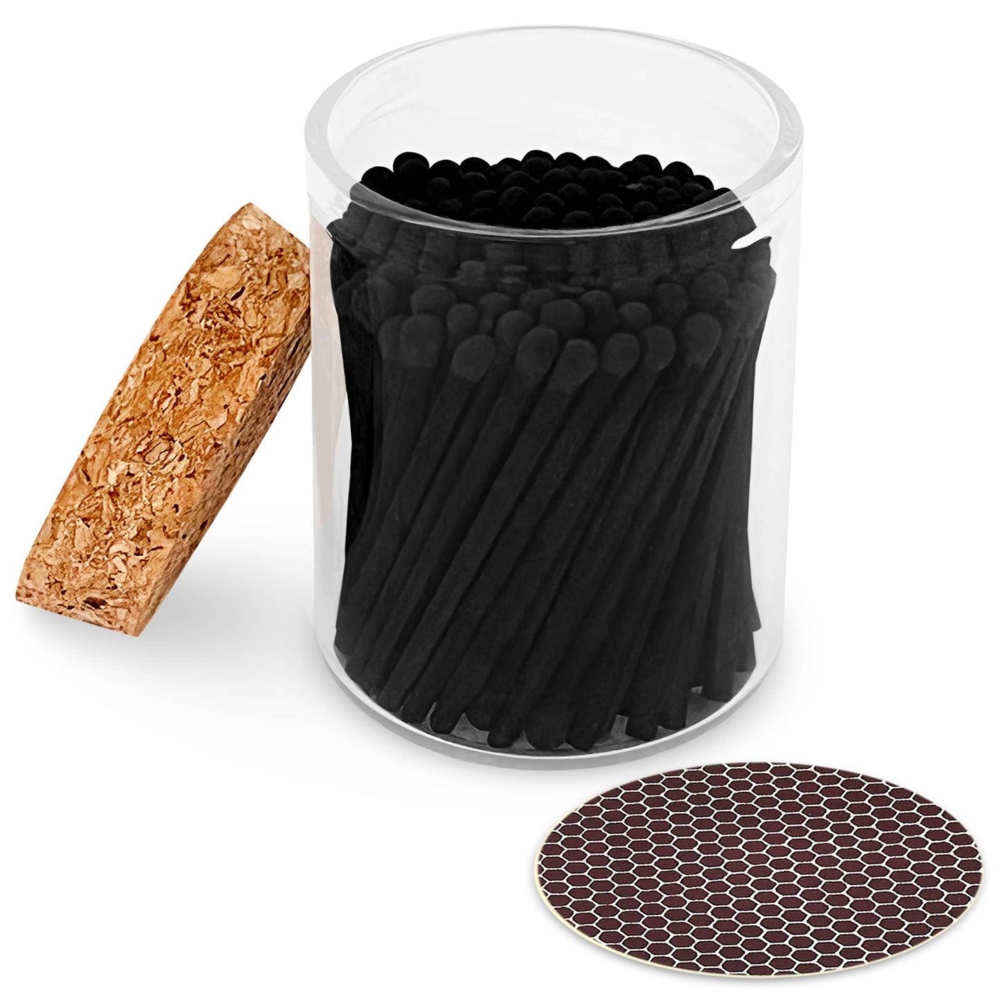 Thankful Greetings - 2" Matches in Cork Top Jar - Colors of Your Choice