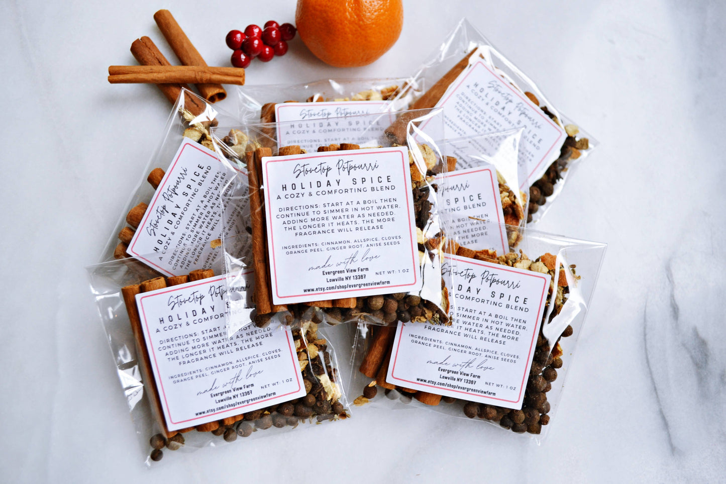 Evergreen View Farm - Simmer Pot Stovetop Spice Christmas Holiday Fall Winter