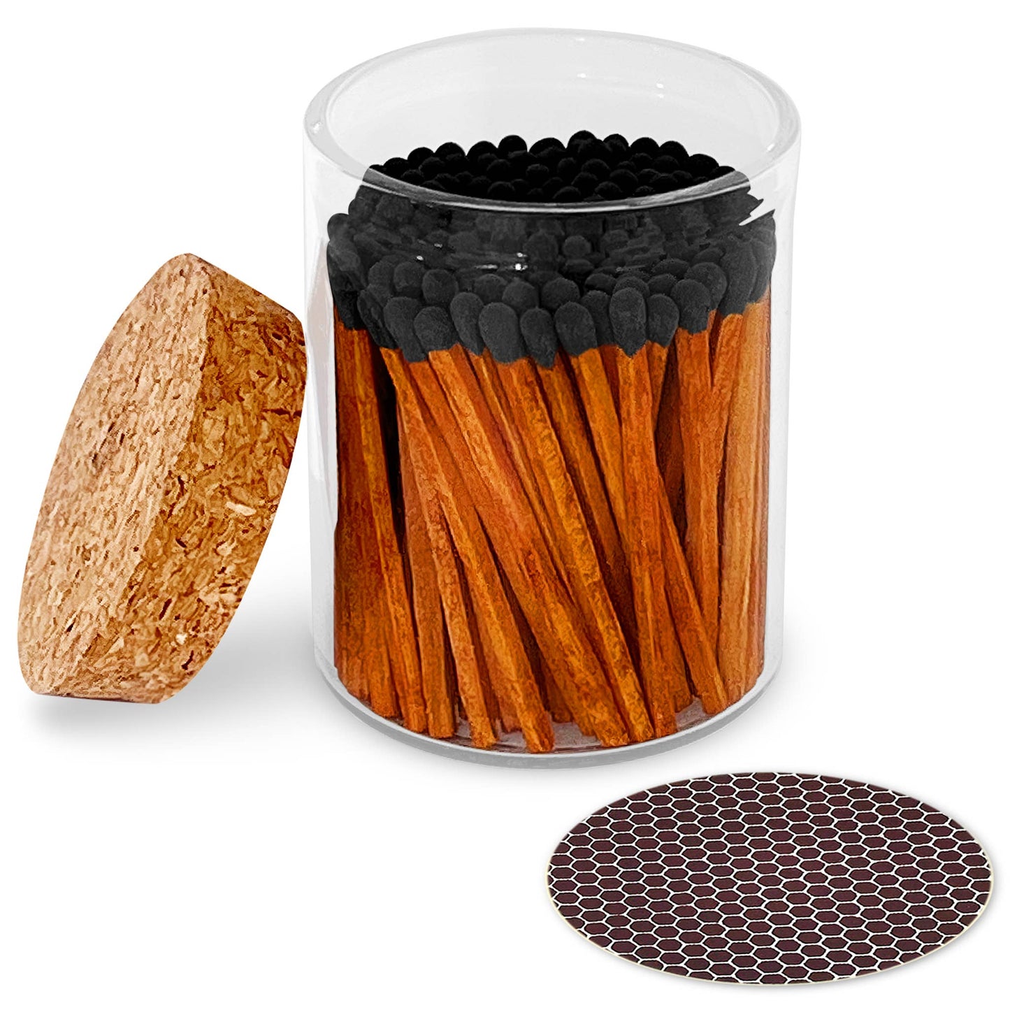 Thankful Greetings - 2" Matches in Cork Top Jar - Colors of Your Choice
