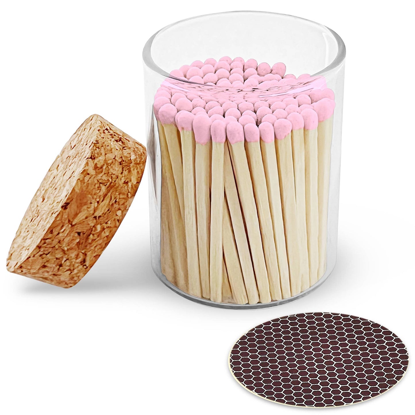 Thankful Greetings - 2" Matches in Cork Top Jar - Colors of Your Choice
