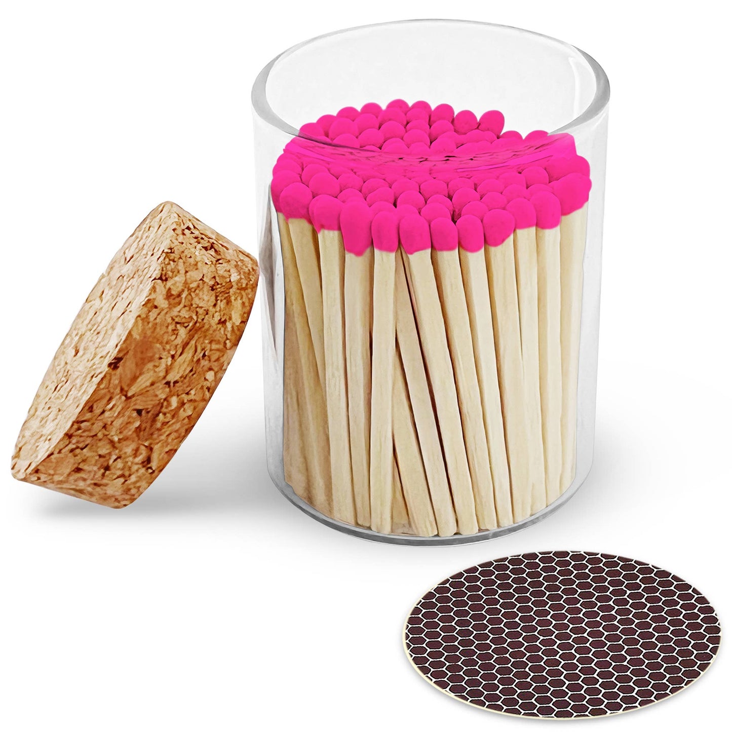 Thankful Greetings - 2" Matches in Cork Top Jar - Colors of Your Choice