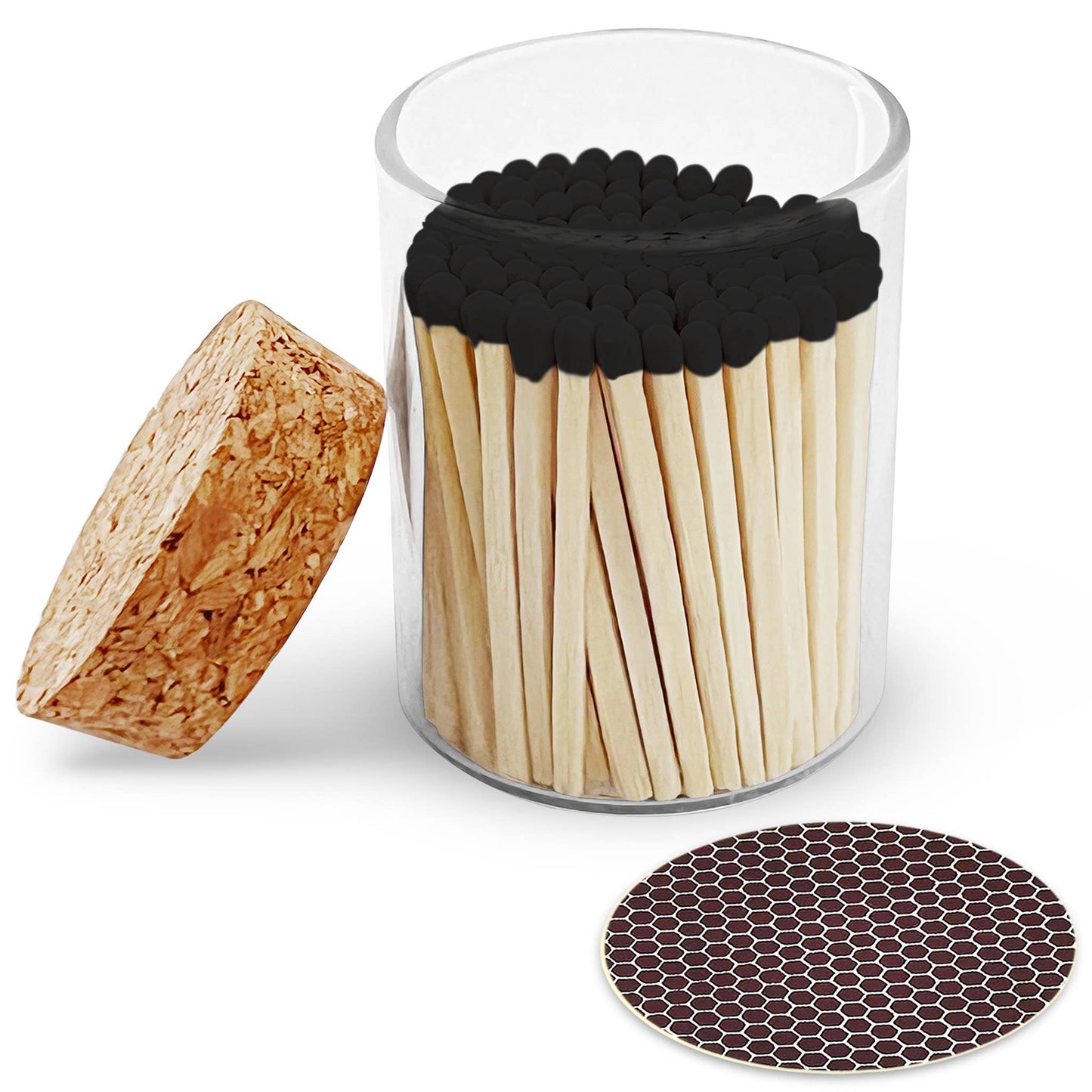 Thankful Greetings - 2" Matches in Cork Top Jar - Colors of Your Choice