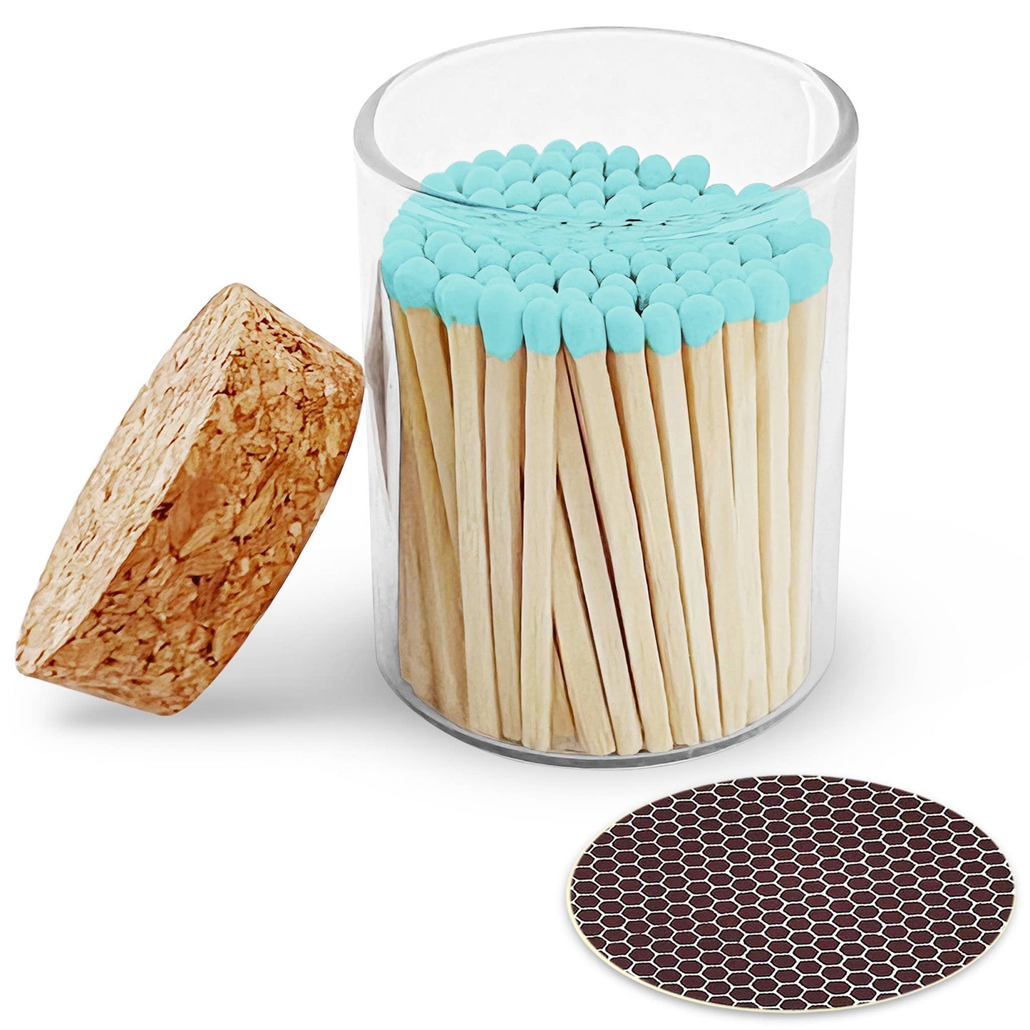 Thankful Greetings - 2" Matches in Cork Top Jar - Colors of Your Choice