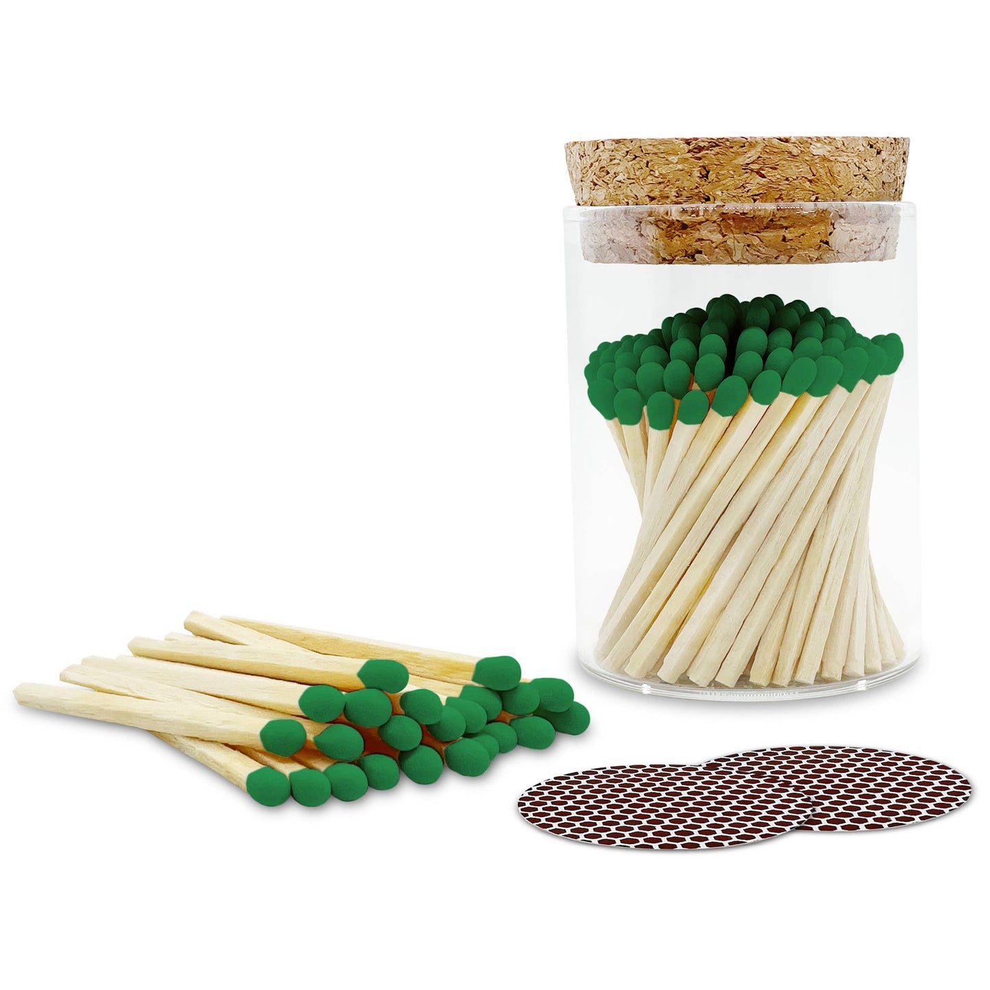 Thankful Greetings - 2" Matches in Cork Top Jar - Colors of Your Choice