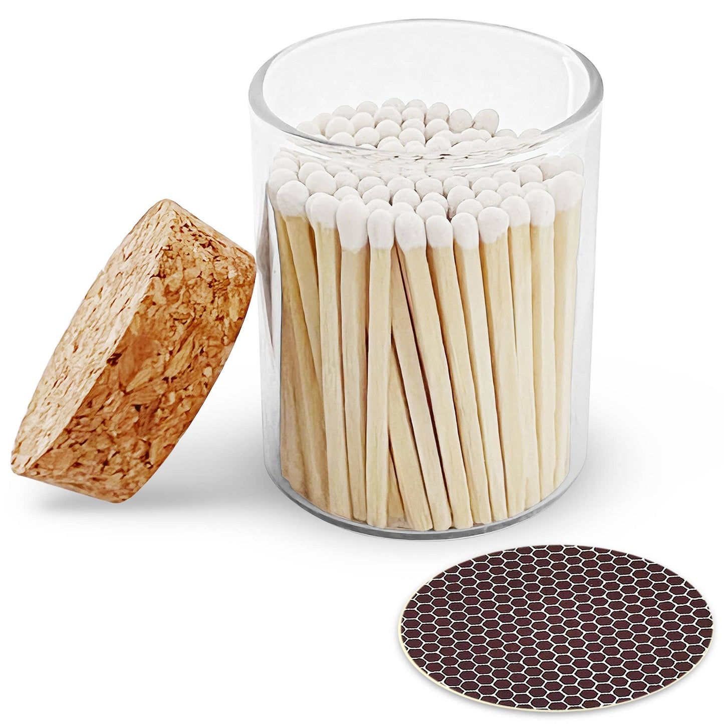 Thankful Greetings - 2" Matches in Cork Top Jar - Colors of Your Choice