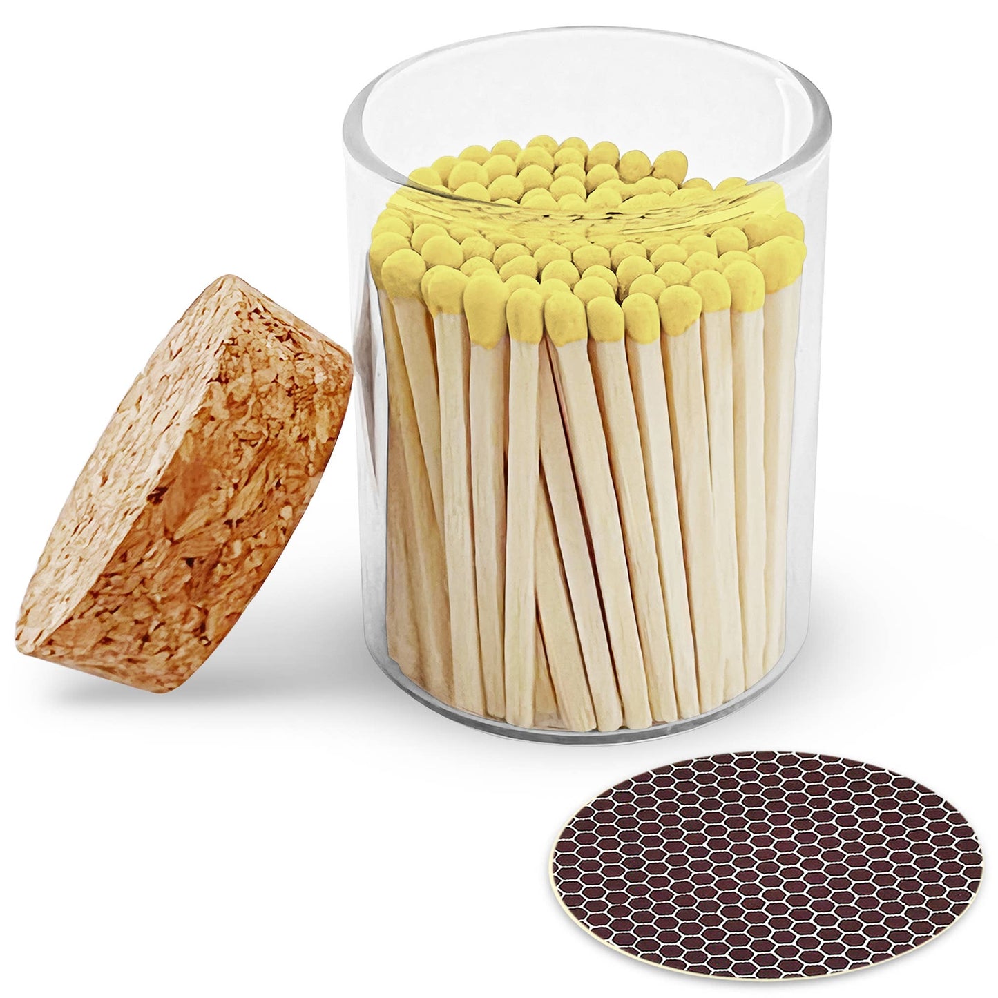 Thankful Greetings - 2" Matches in Cork Top Jar - Colors of Your Choice