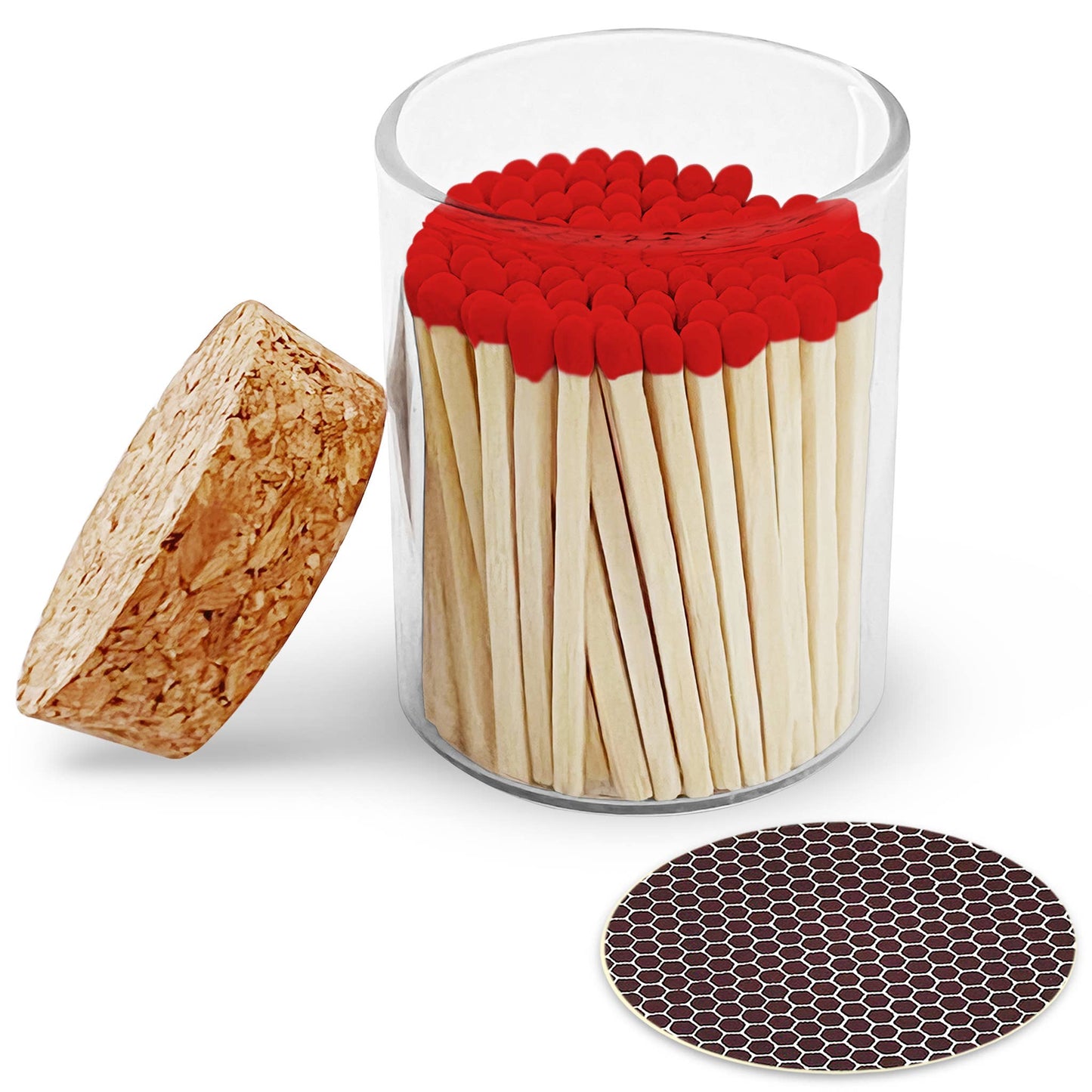 Thankful Greetings - 2" Matches in Cork Top Jar - Colors of Your Choice