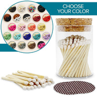 Thankful Greetings - 2" Matches in Cork Top Jar - Colors of Your Choice