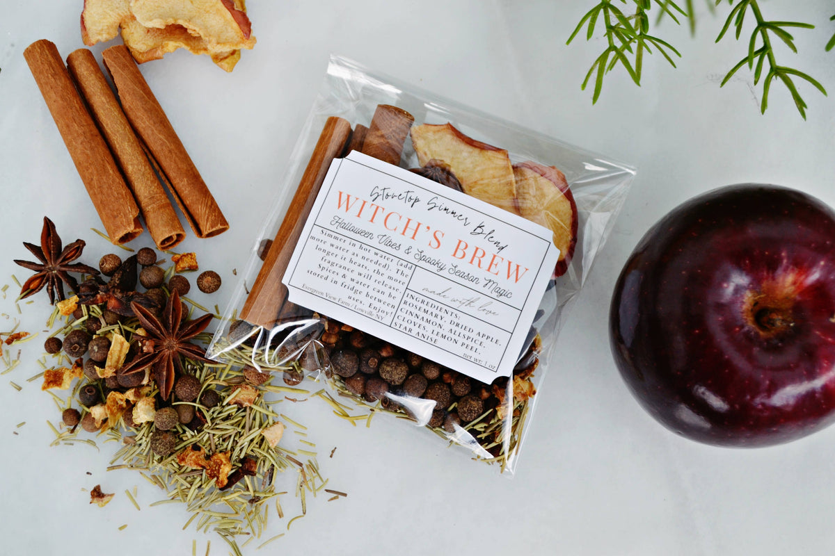Evergreen View Farm - Witch's Brew Autumn Fall Halloween Simmer Stovetop Spices