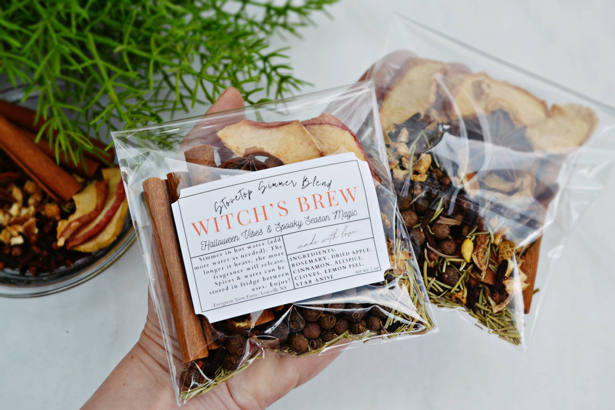 Evergreen View Farm - Witch's Brew Autumn Fall Halloween Simmer Stovetop Spices