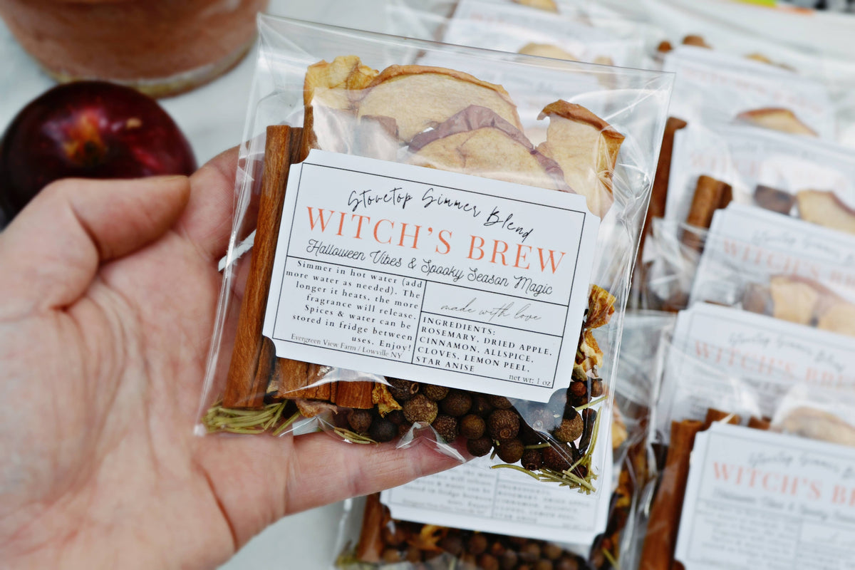 Evergreen View Farm - Witch's Brew Autumn Fall Halloween Simmer Stovetop Spices