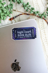 Night Court Book Club Ticket Sticker | ACOTAR