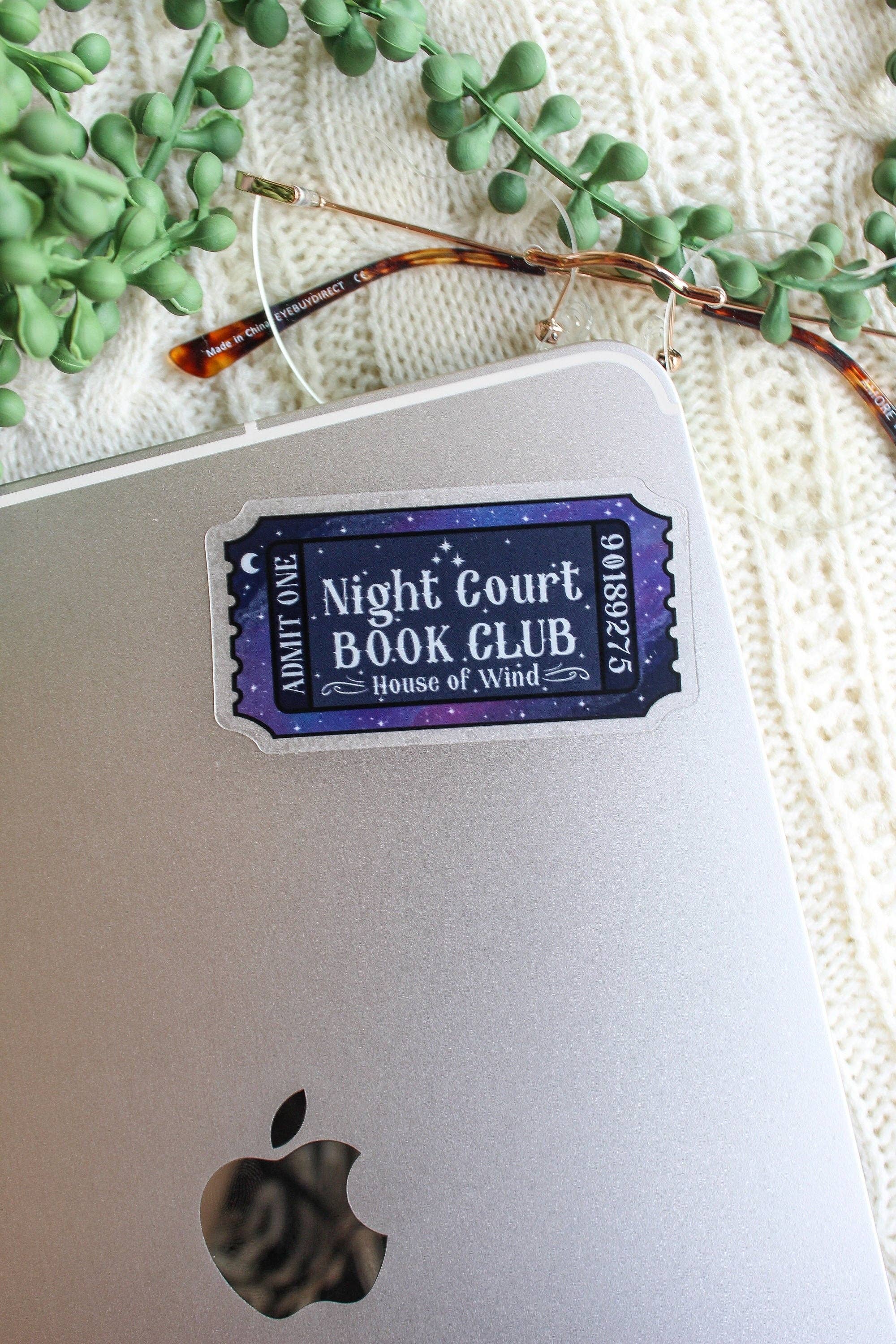 Night Court Book Club Ticket Sticker | ACOTAR