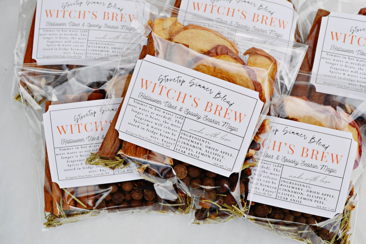 Evergreen View Farm - Witch's Brew Autumn Fall Halloween Simmer Stovetop Spices
