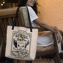 Lucky Luna Apparel - Suriel Tea Co Contrast Color Handle Tote Bag