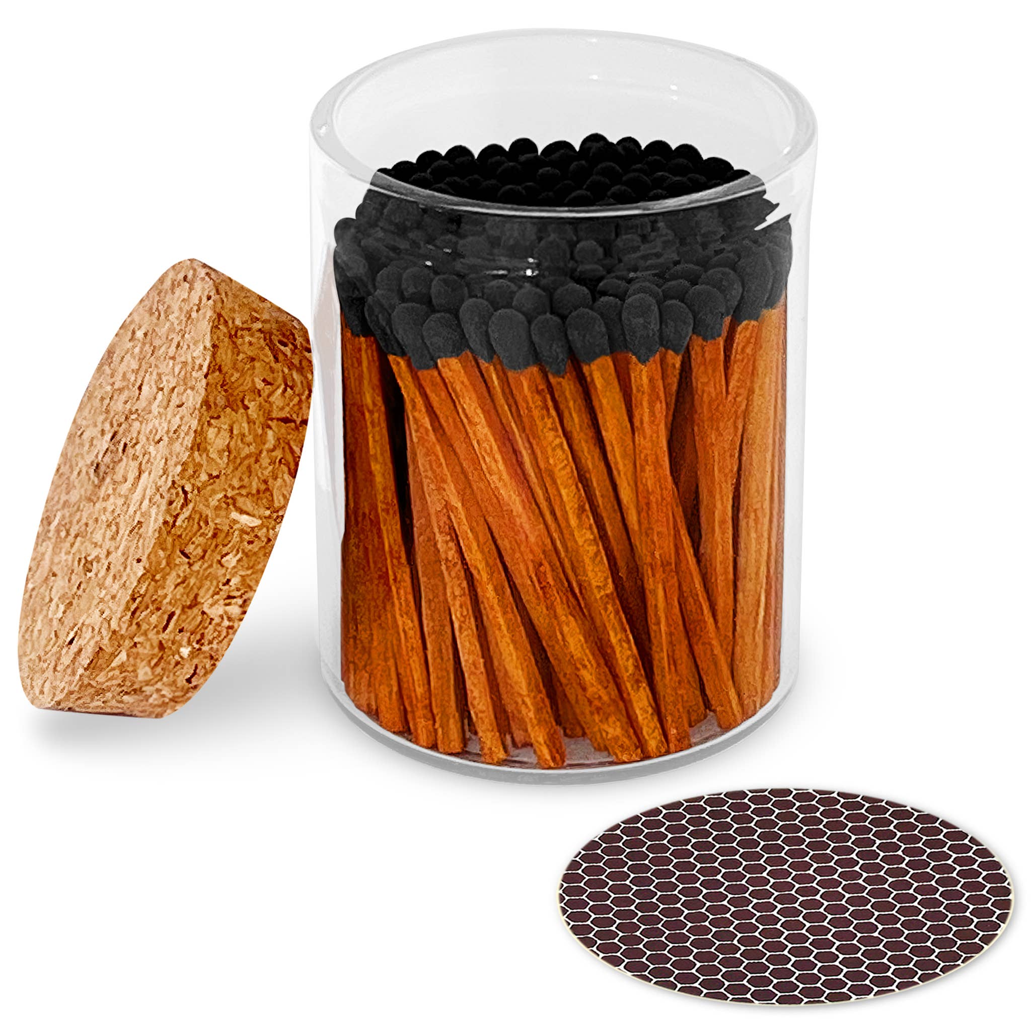 Thankful Greetings - 2" Matches in Cork Top Jar - Colors of Your Choice