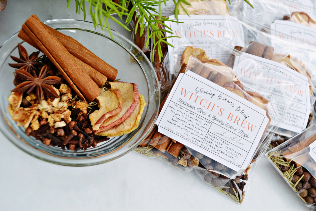 Evergreen View Farm - Witch's Brew Autumn Fall Halloween Simmer Stovetop Spices