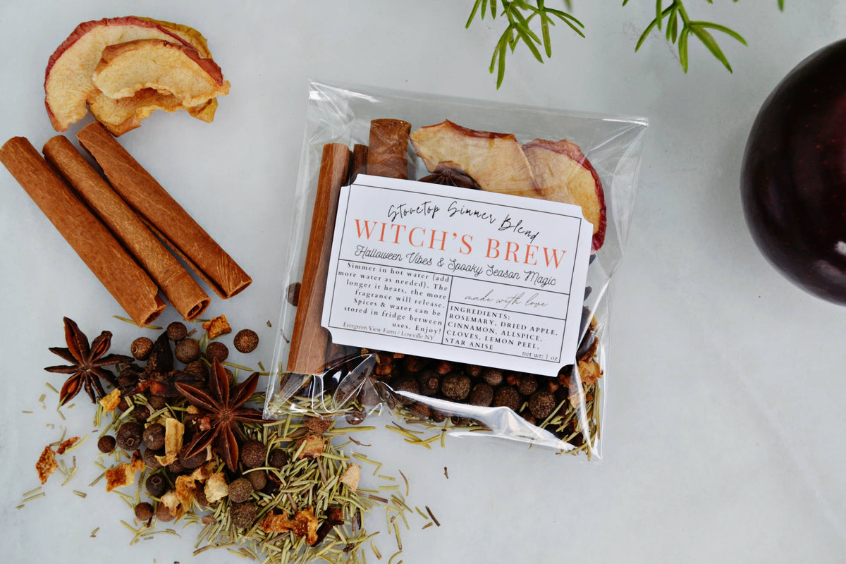 Evergreen View Farm - Witch's Brew Autumn Fall Halloween Simmer Stovetop Spices
