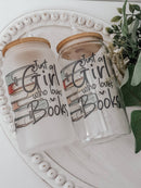 Emma K Designs - Booklover 16oz Glass Cup with Bamboo Lid