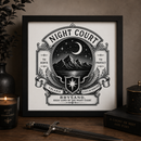 Night Court Crest Print | Rhysand High Lord Velaris Wall Art (ACOTAR Inspired)
