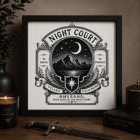 Night Court Crest Print | Rhysand High Lord Velaris Wall Art (ACOTAR Inspired)