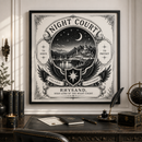 Night Court Crest Print | Rhysand High Lord Velaris Wall Art (ACOTAR Inspired)