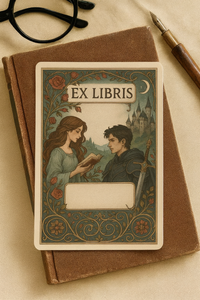 Romantic Moonlit Courtship Ex Libris Set
