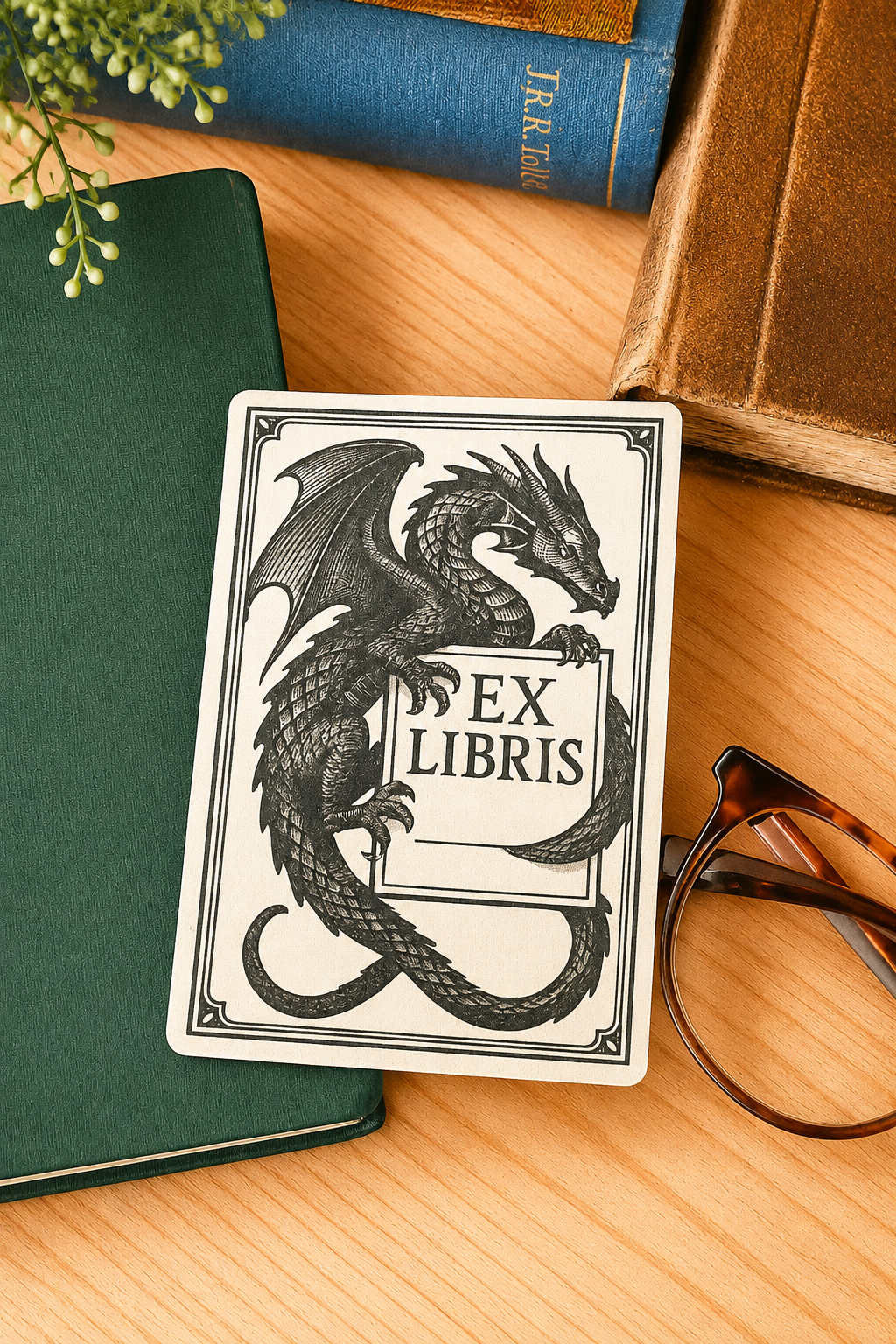 🖤 Dragon Ex Libris Bookplates