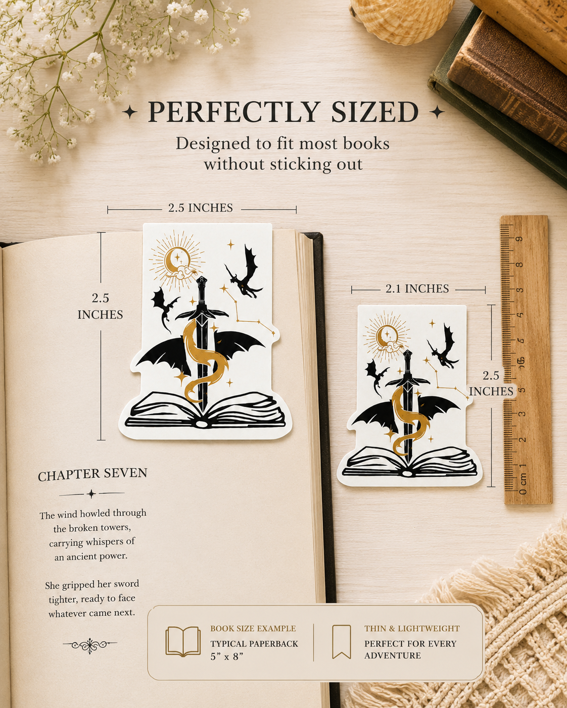 Sword & Dragons Magnetic Bookmark