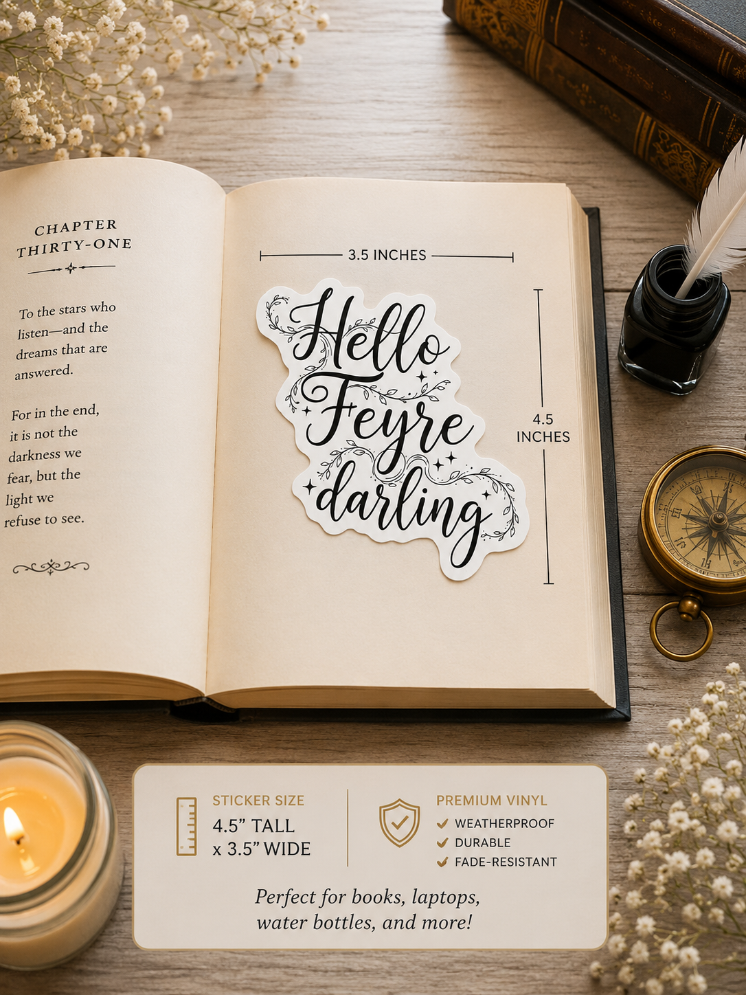 Hello, Feyre Darling Vinyl Sticker