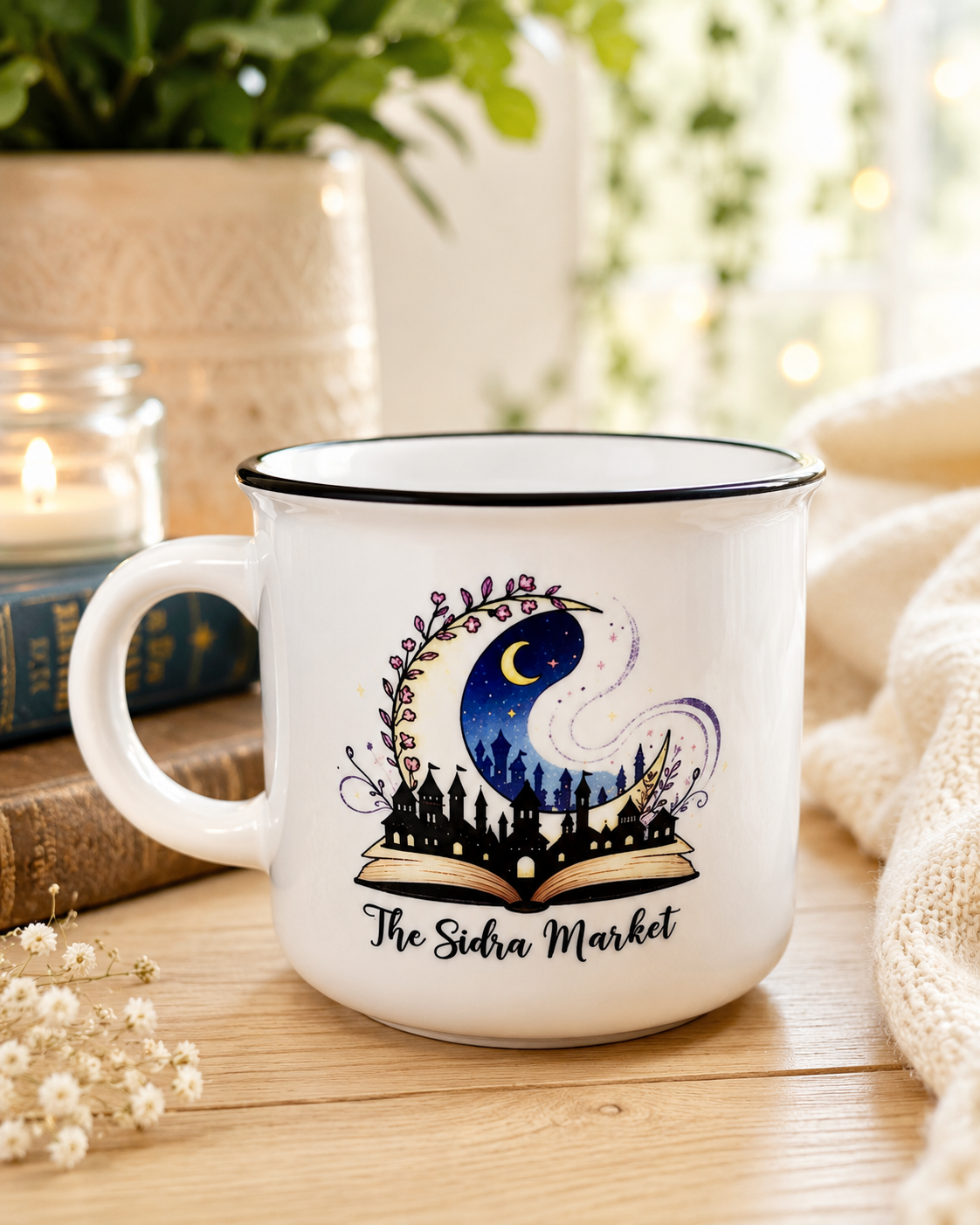 The Sidra Market Ceramic Camper Mug | Book Lover Coffee Mug