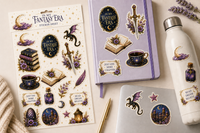 In My Fantasy Era Sticker Sheet | Fantasy Vinyl Stickers | Bookish Sticker Pack | Dragon Stickers | Romantasy Reader Gift