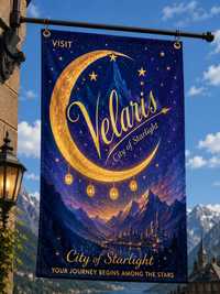Velaris-Inspired Celestial Flag | Romantasy Wall Decor | Fantasy Reader Room Aesthetic