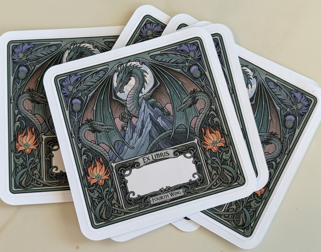 Dragon Bookplate Stickers - Set of 5