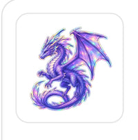 Celestial Dragon Holographic Sticker | Fantasy Dragon Vinyl Decal | Ballad of Falling Dragons Inspired Gift