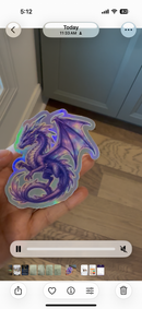 Celestial Dragon Holographic Sticker | Fantasy Dragon Vinyl Decal | Ballad of Falling Dragons Inspired Gift