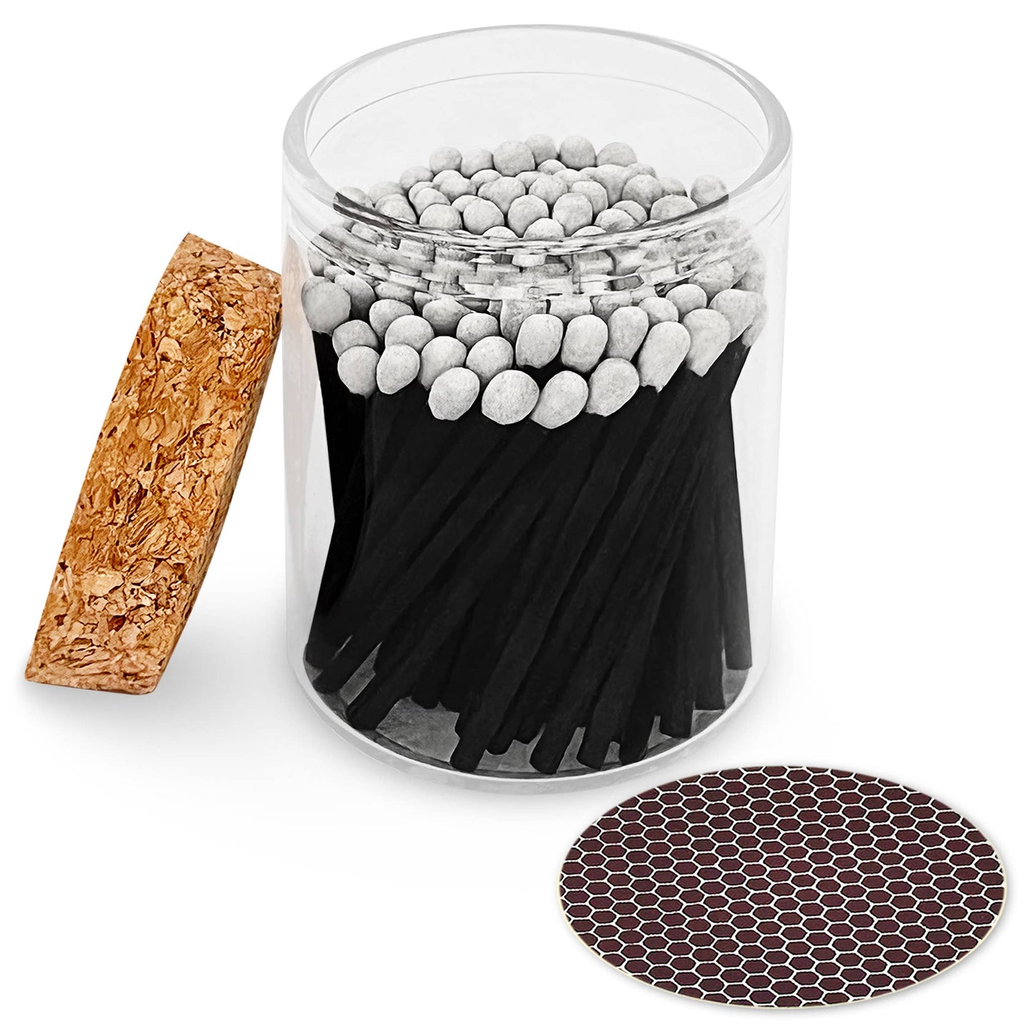 Thankful Greetings - 2" Matches in Cork Top Jar - Colors of Your Choice