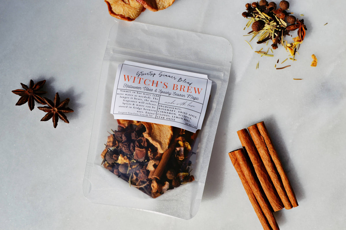 Evergreen View Farm - Witch's Brew Autumn Fall Halloween Simmer Stovetop Spices
