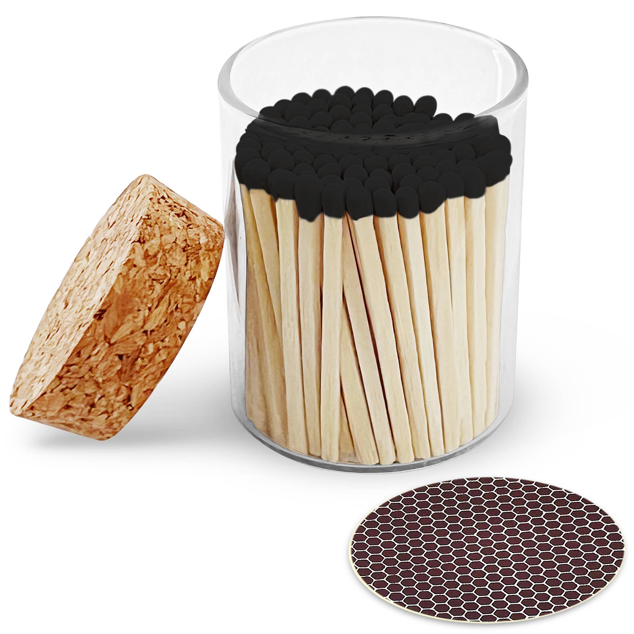 Thankful Greetings - 2" Matches in Cork Top Jar - Colors of Your Choice