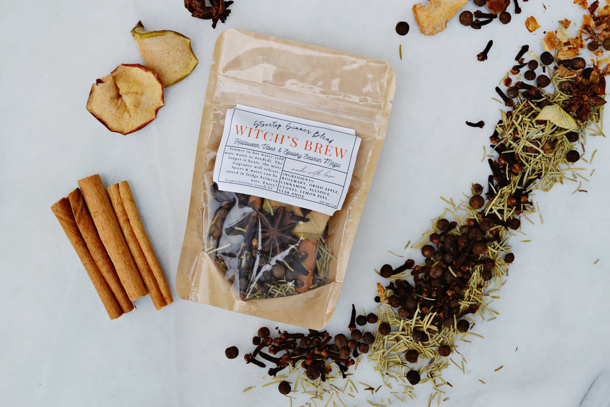 Evergreen View Farm - Witch's Brew Autumn Fall Halloween Simmer Stovetop Spices