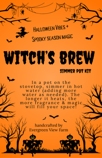 Evergreen View Farm - Witch's Brew Autumn Fall Halloween Simmer Stovetop Spices