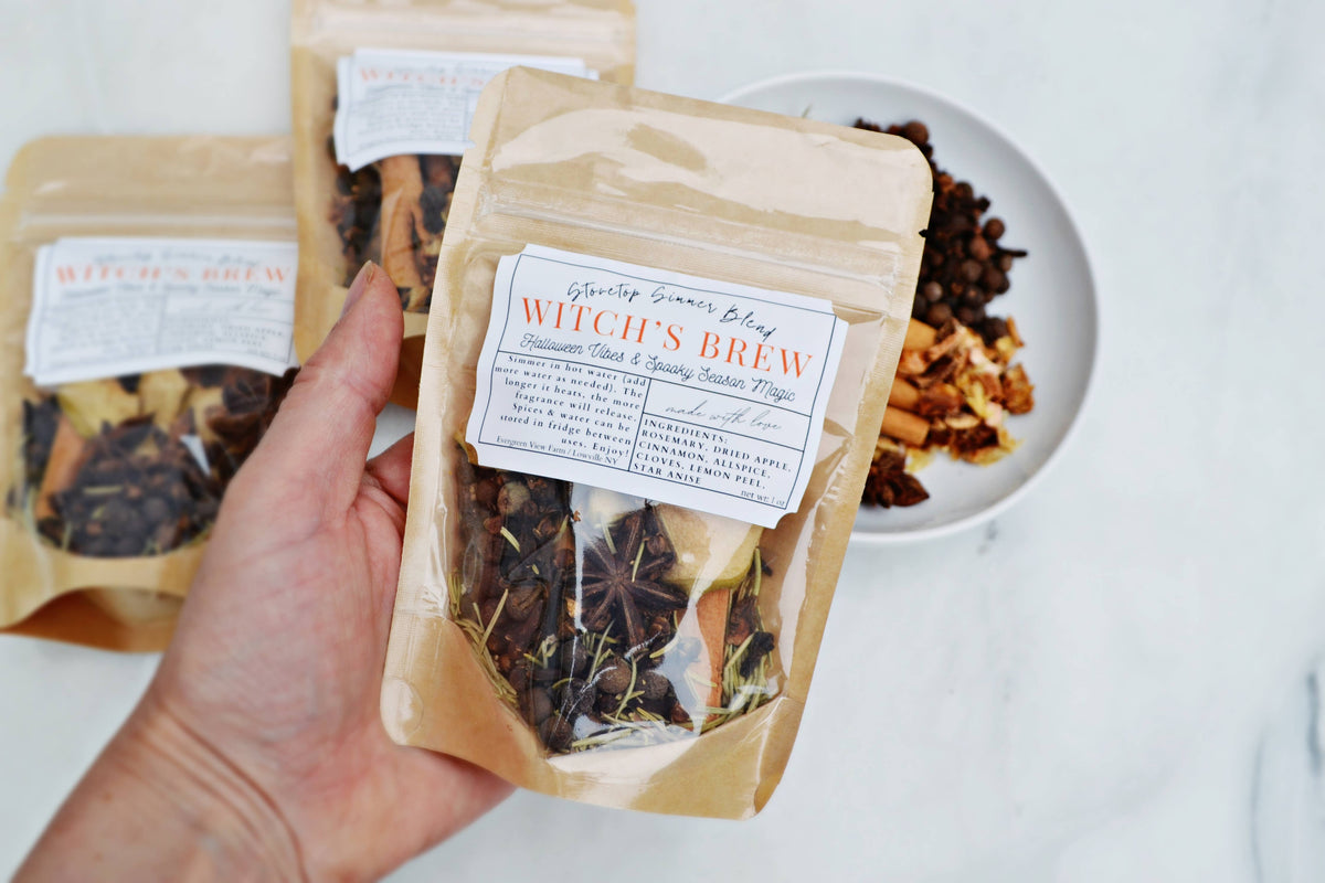 Evergreen View Farm - Witch's Brew Autumn Fall Halloween Simmer Stovetop Spices