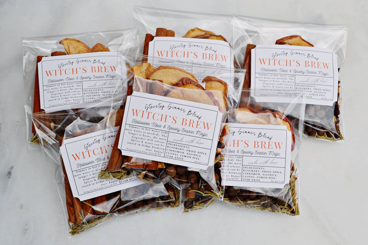 Evergreen View Farm - Witch's Brew Autumn Fall Halloween Simmer Stovetop Spices