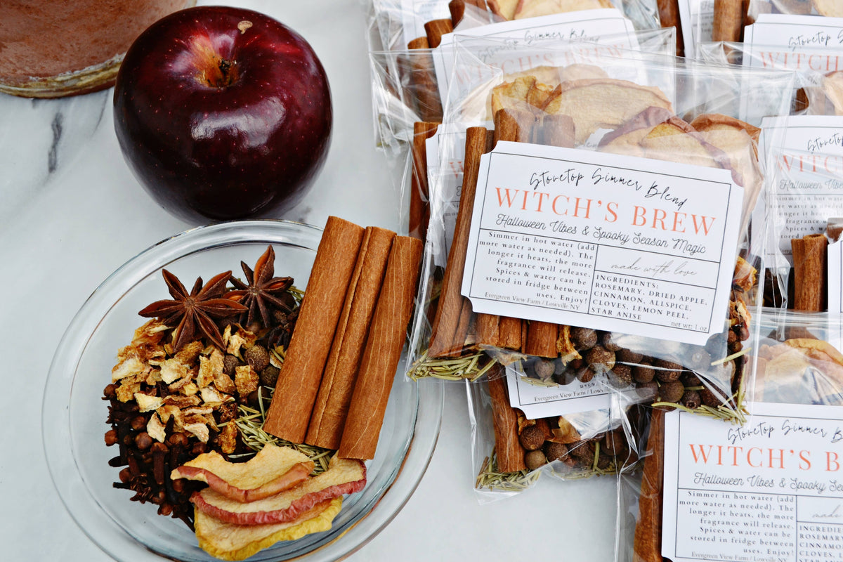 Evergreen View Farm - Witch's Brew Autumn Fall Halloween Simmer Stovetop Spices