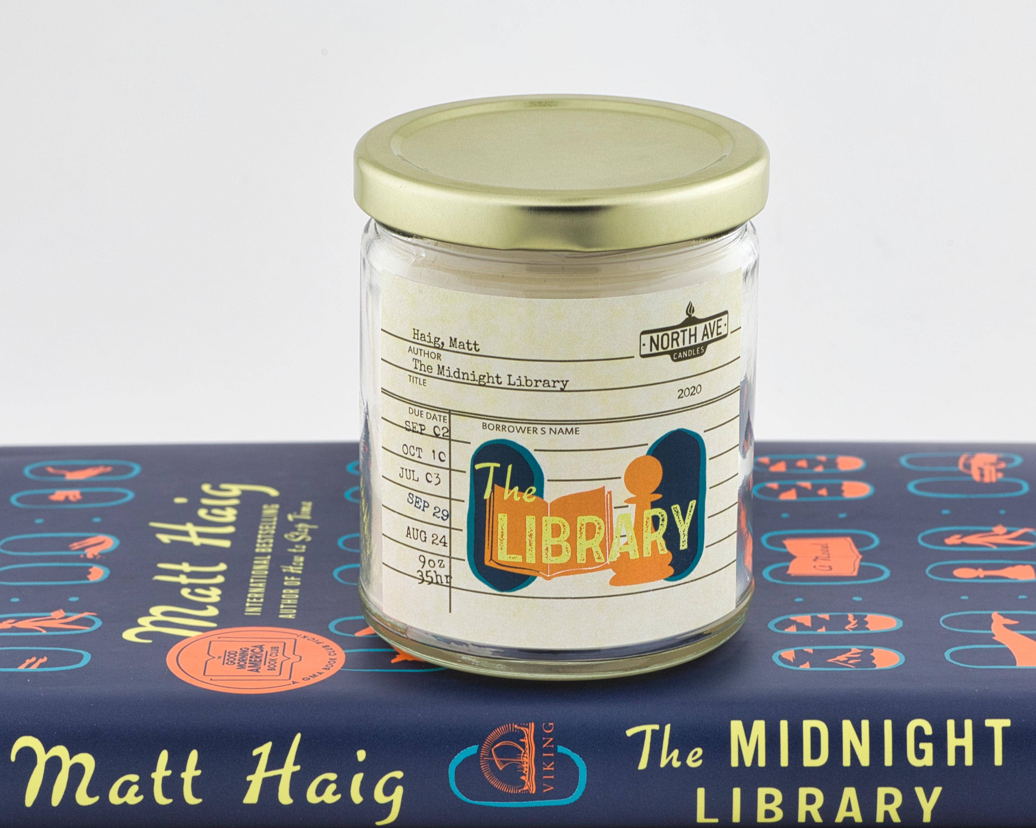 North Ave Candles - Book Candle / The Midnight Library / Bookstore Gift /